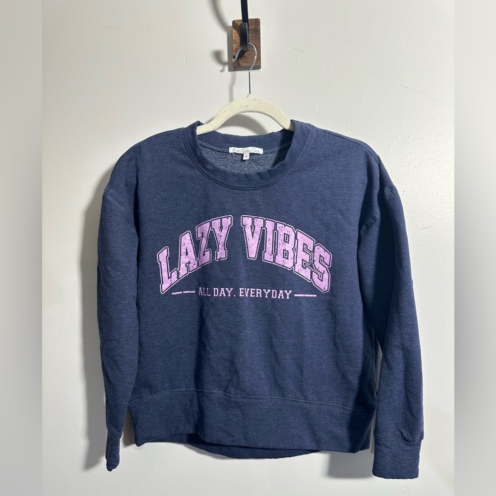 Rebellious One Women’s XS Blue Lazy Vibes Sweatshirt | SKU 0451